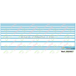 Waterslide Decals White Stripes