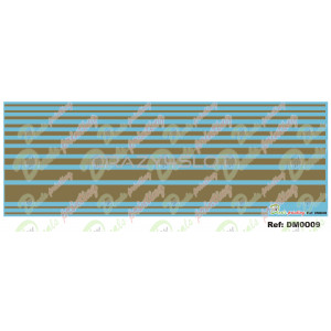 Waterslide Decals Gold Stripes