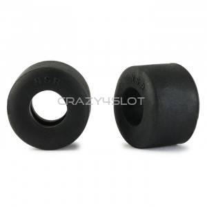 Black Rear Tyres 19.5 x 13.5mm for Formula NSR cars