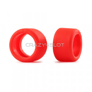 Red Rear Tyres 20x10mm  for Scaleauto GT3, Sideways e Lmp