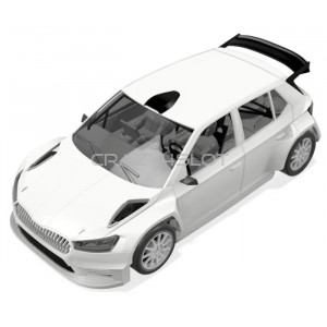 Skoda Fabia Rally2 White Racing Kit Skoda Fabia Rally2 White Racing Kit