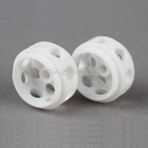 White Delrin Wheels 15.5 x 9 mm