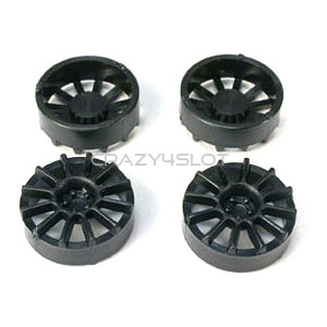 Black Plastic 12 Spoke 17 Diam Wheel Inserts