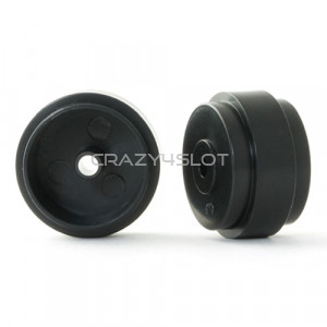 Plastic Wheels 17.3x8.2mm Black