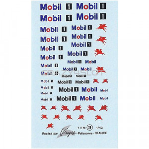 Mobil Waterslide Decals 1:43